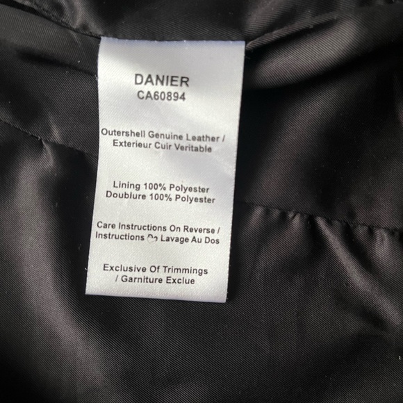Danier Juliette leather jacket, Black, Size: XXXS - Picture 9 of 9